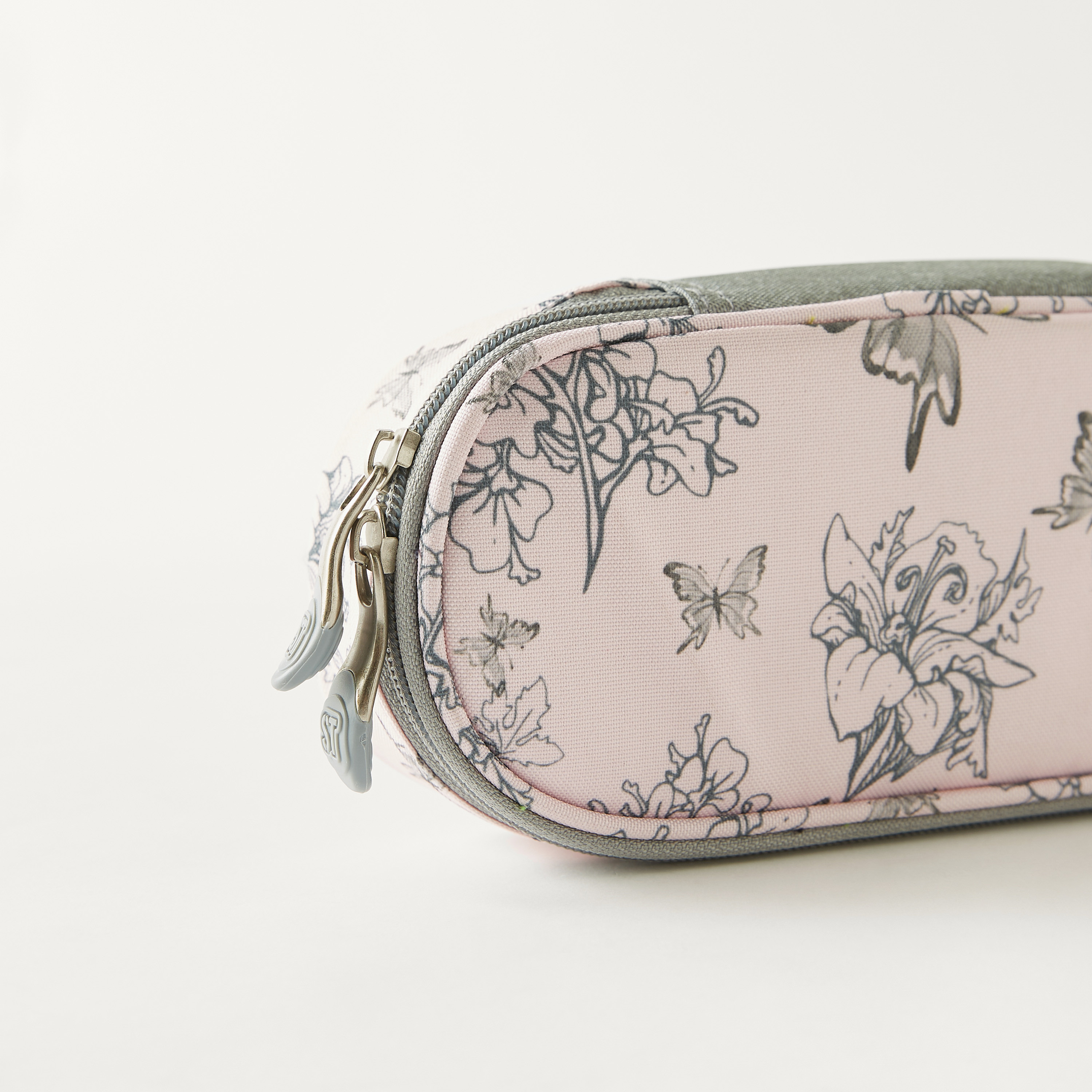 St.Right Floral Print Pencil Case with Zip Closure-school-stationery-pencilcases-image-3