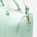 Elle Textured Duffle Bag with Detachable Strap and Zip Closure-Duffle Bags-thumbnailMobile-2