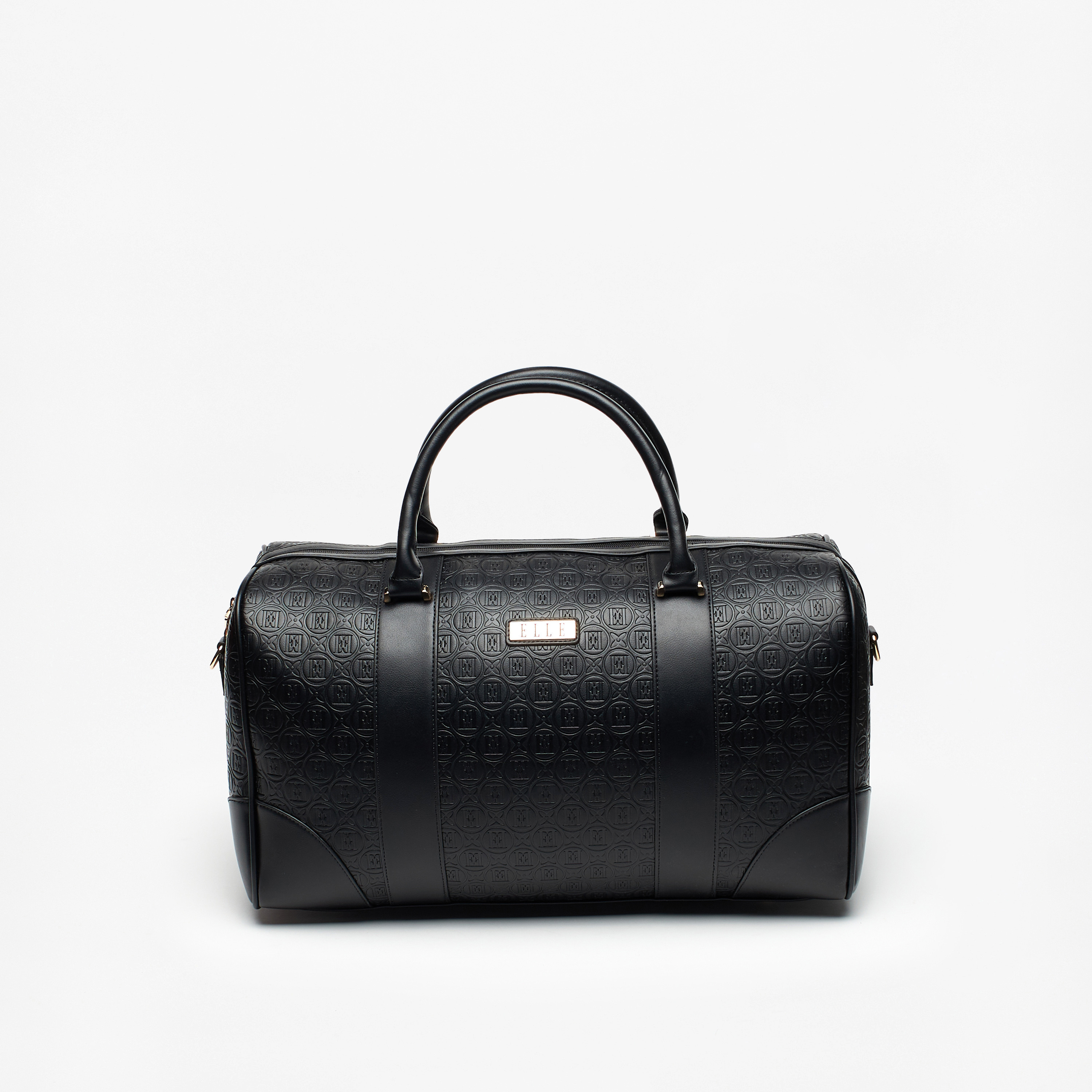 Buy Elle Textured Duffle Bag with Detachable Strap and Zip Closure Online Centrepoint Bahrain