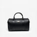 Elle Textured Duffle Bag with Detachable Strap and Zip Closure-Duffle Bags-thumbnailMobile-0