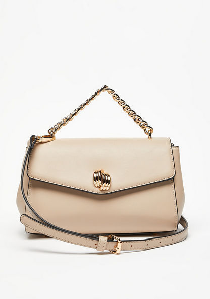 Celeste Solid Crossbody Bag with Button Closure