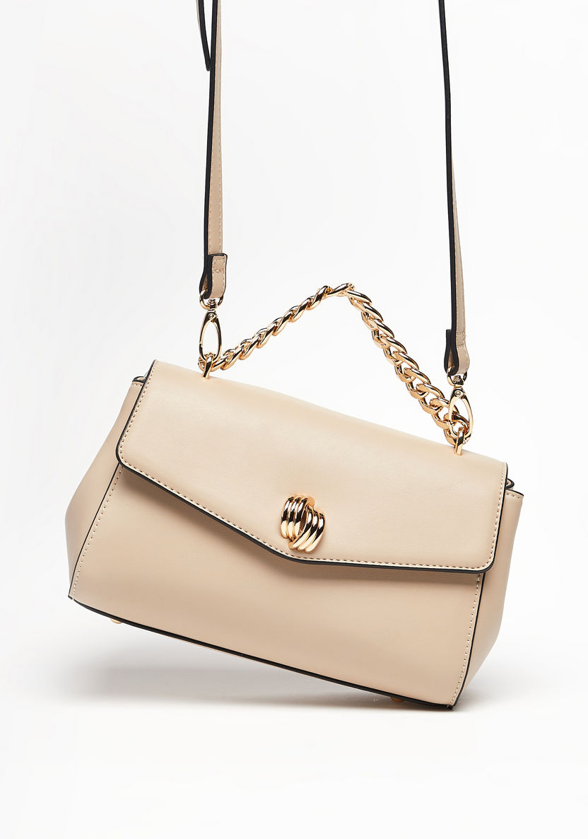 Celeste Solid Crossbody Bag with Button Closure-Women%27s Handbags-image-2