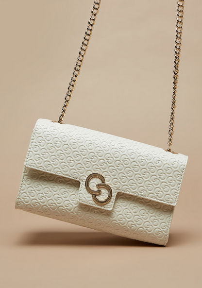Celeste Textured Crossbody Bag with Chain Strap-Women%27s Handbags-image-2