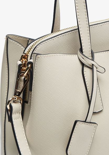 Celeste Textured Tote Bag with Twin Handles-Women%27s Handbags-image-4