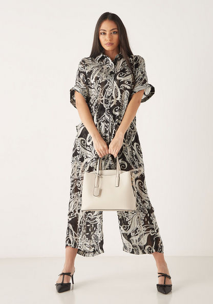 Celeste Textured Tote Bag with Twin Handles-Women%27s Handbags-image-5