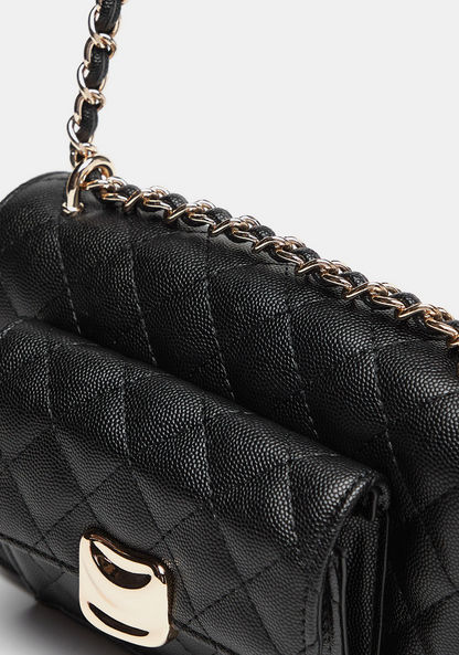 Celeste Quilted Crossbody Bag with Chain Strap and Metallic Accent-Women%27s Handbags-image-3