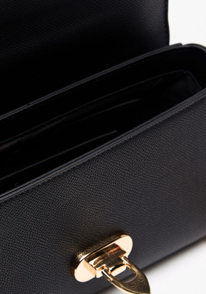 Celeste Satchel Bag with Flap Closure and Stud Detail-Women%27s Handbags-image-4