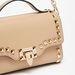 Celeste Satchel Bag with Flap Closure and Stud Detail-Women%27s Handbags-thumbnailMobile-3