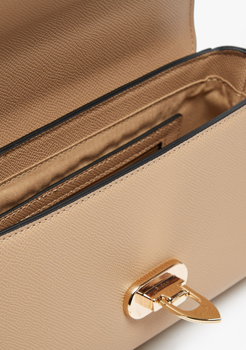Celeste Satchel Bag with Flap Closure and Stud Detail-Women%27s Handbags-image-4