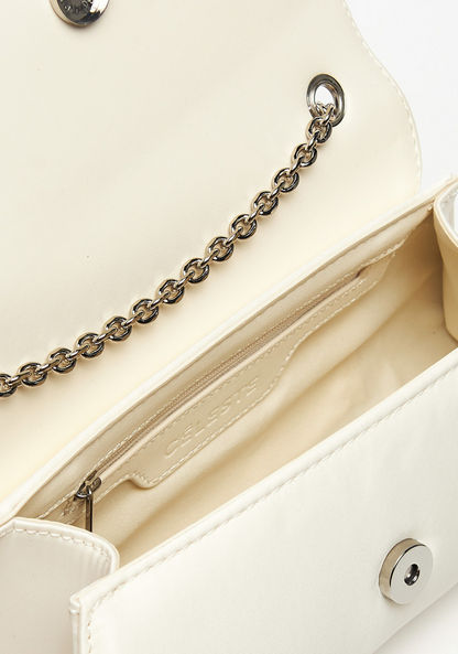 Celeste Embellished Clutch with Chain Strap and Flap Closure-Wallets & Clutches-image-5