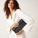 Celeste Embellished Clutch with Detachable Chain Strap and Flap Closure-Wallets and Clutches-thumbnail-1