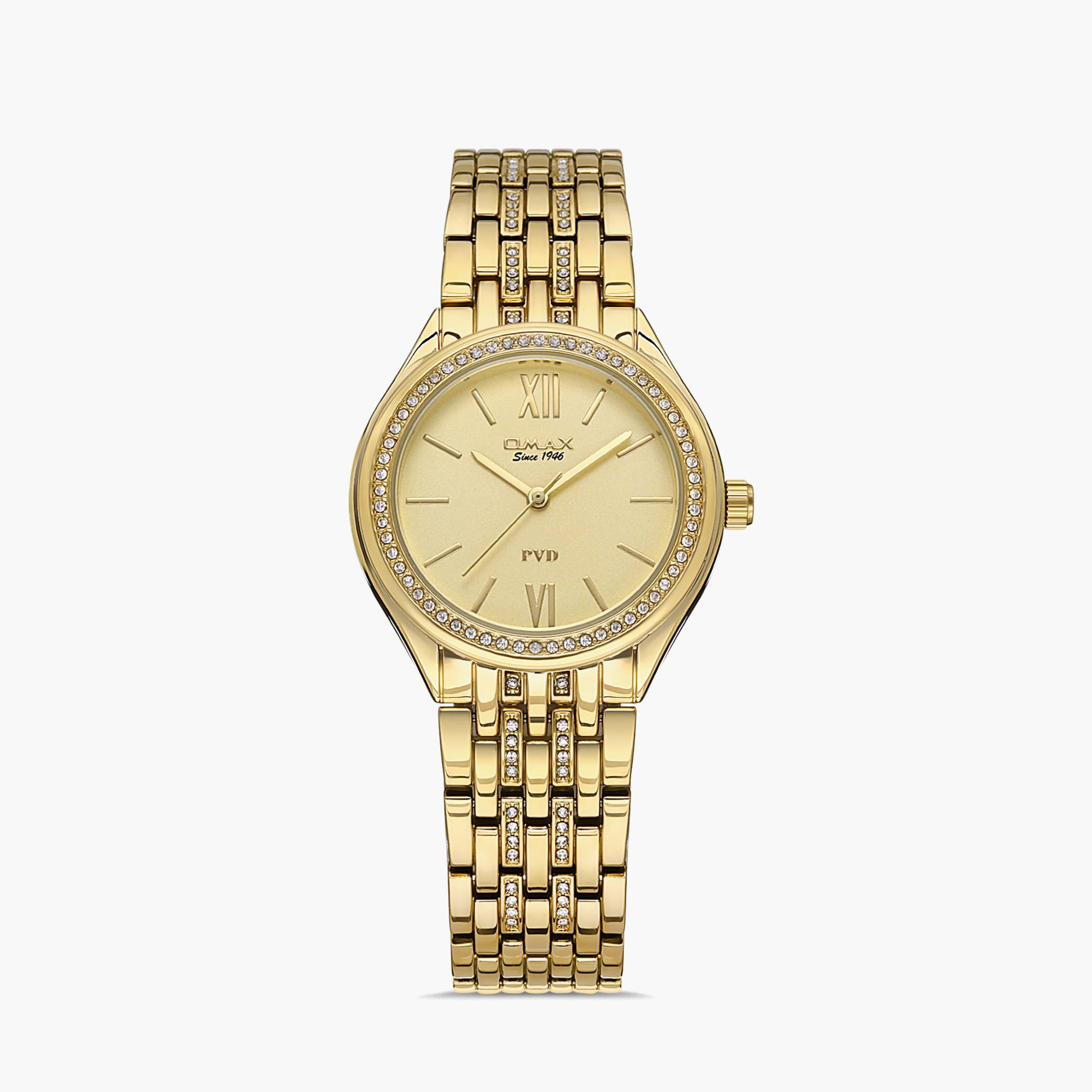 Omax Women Gold Dial Analog Watch with Gold Strap - 00JSS006Q001-women-watchesandjewellery-watches-image-1