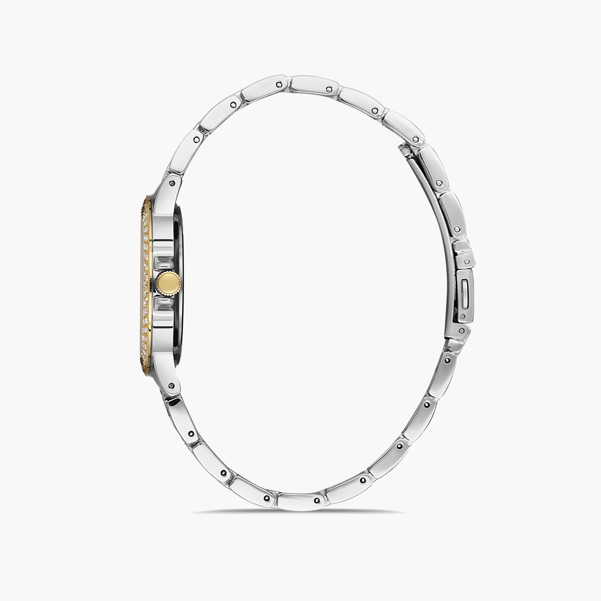 Omax Women Gold Dial Analog Watch with Silver & Gold Strap - 00JSS008N001-women-watchesandjewellery-watches-image-2
