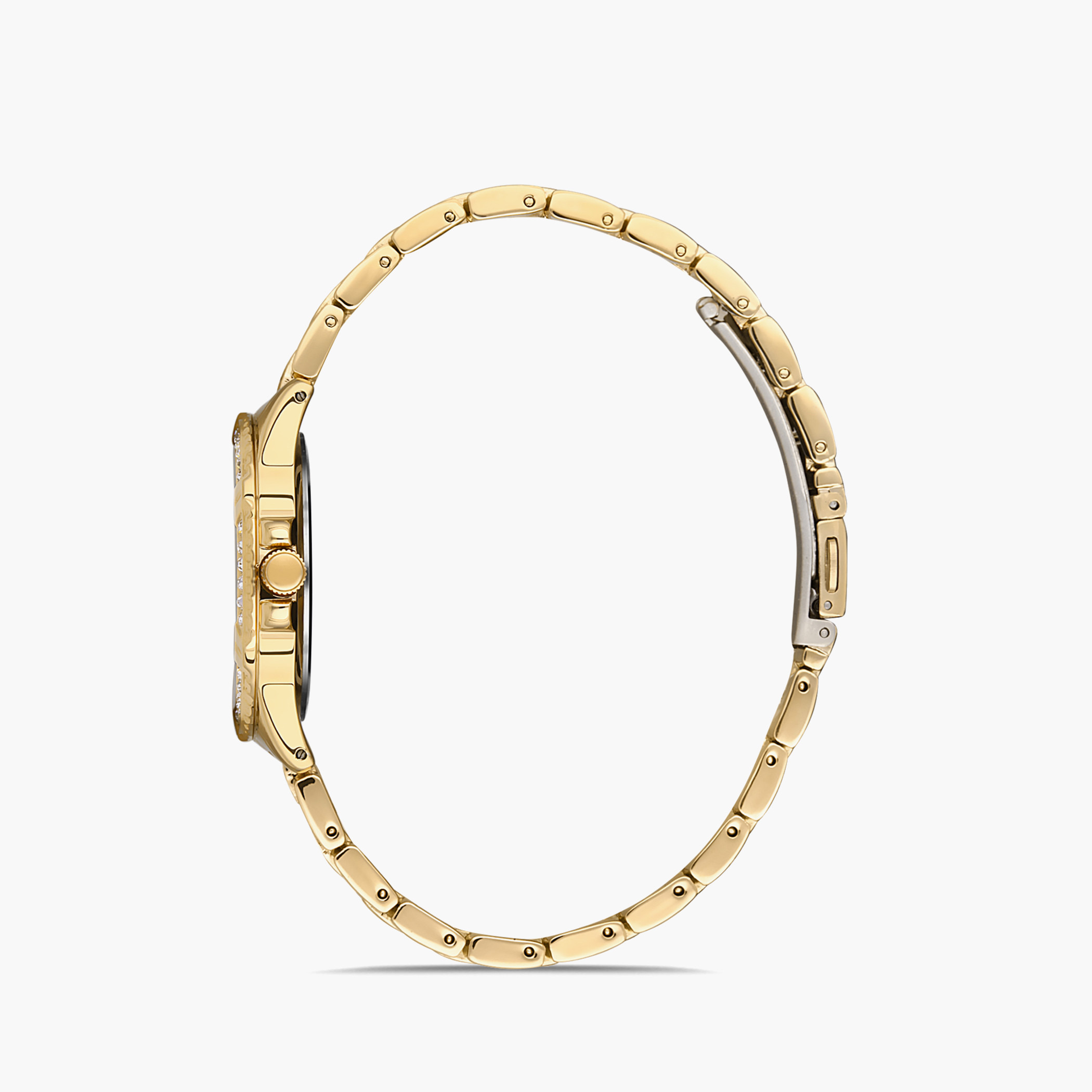 Omax Women Black Dial Analog Watch with Gold Strap - 00JSS012Q002 | 32 MM-women-watchesandjewellery-watches-image-2