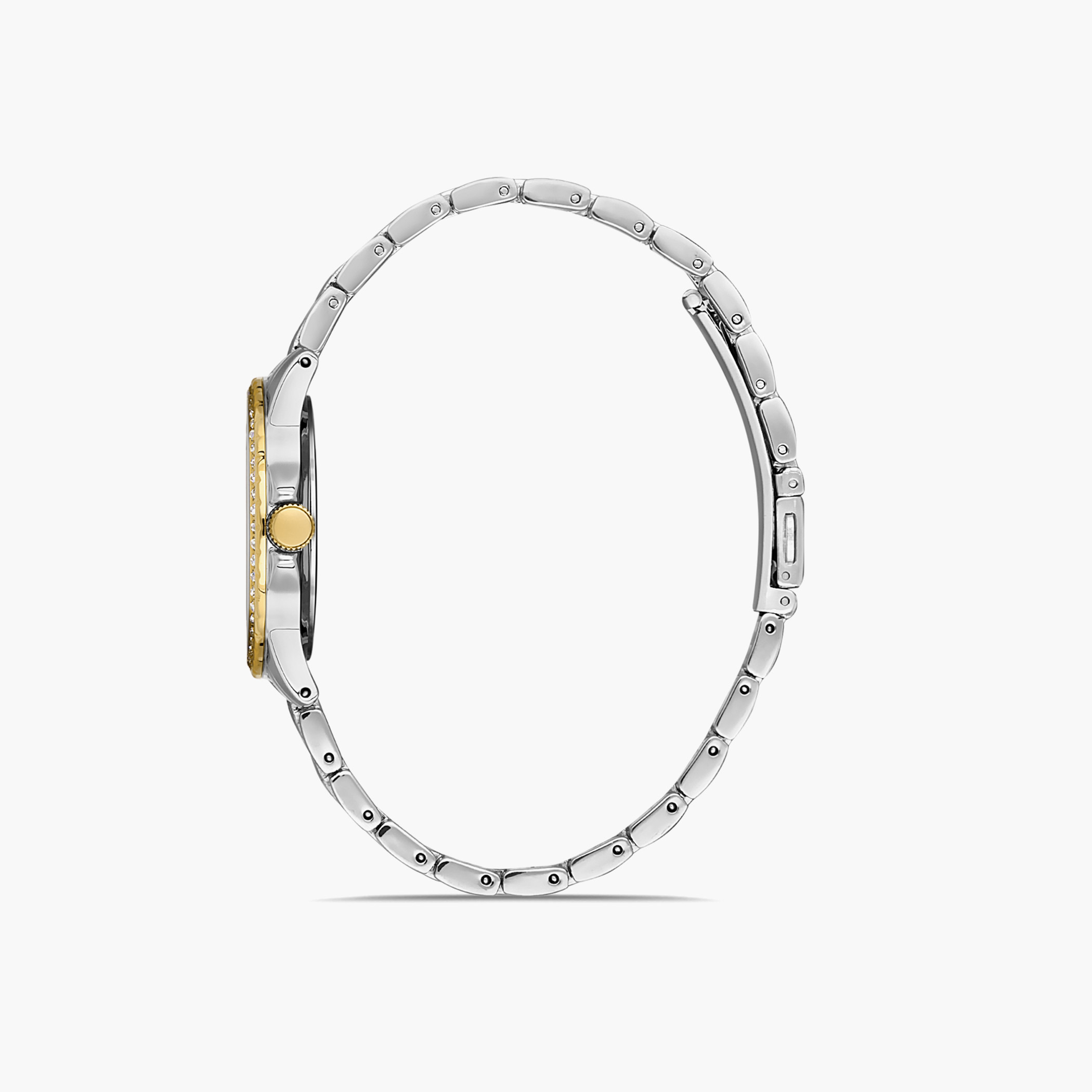Omax Women Gold Dial Analog Watch with Silver & Gold Strap - 00JSS014N001-women-watchesandjewellery-watches-image-2