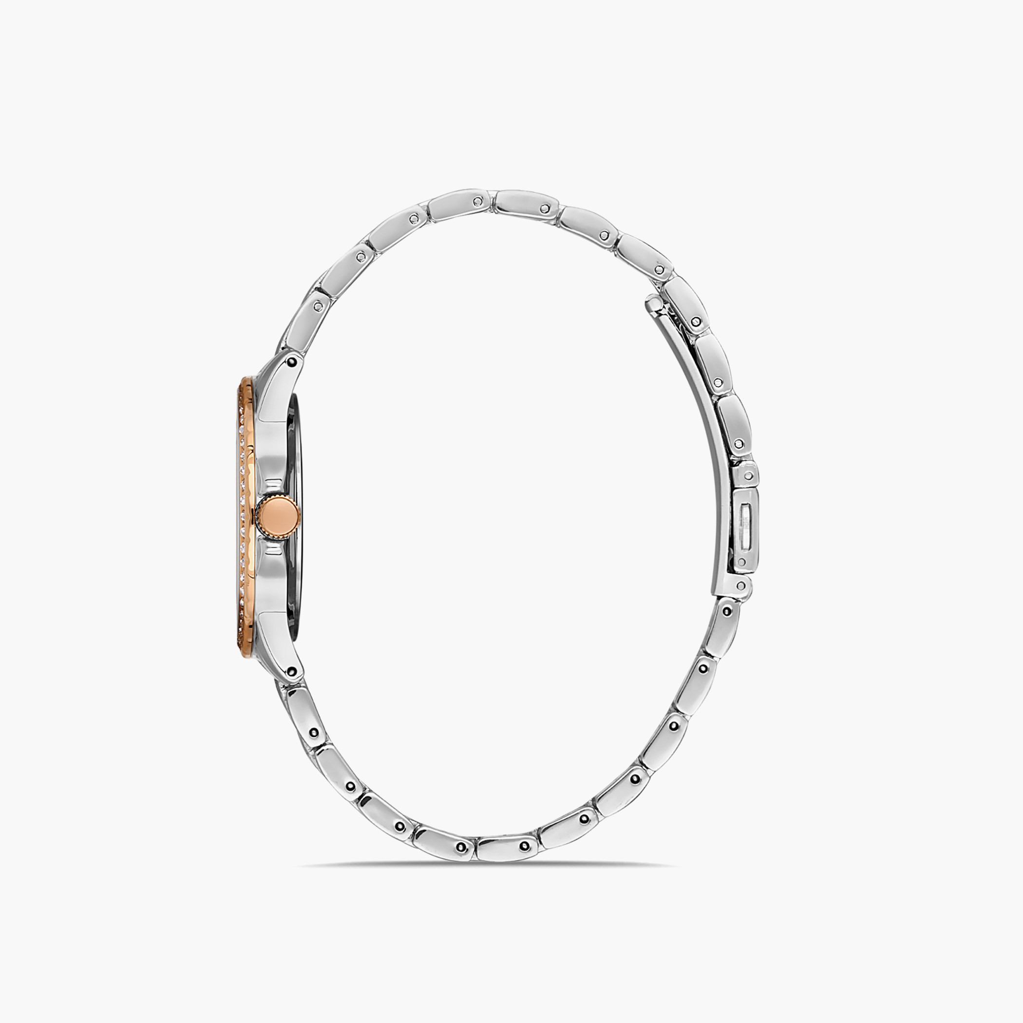 Omax Women Dark Blue Dial Analog Watch with Silver & Rose Gold Strap - 00JSS010N004-women-watchesandjewellery-watches-image-2