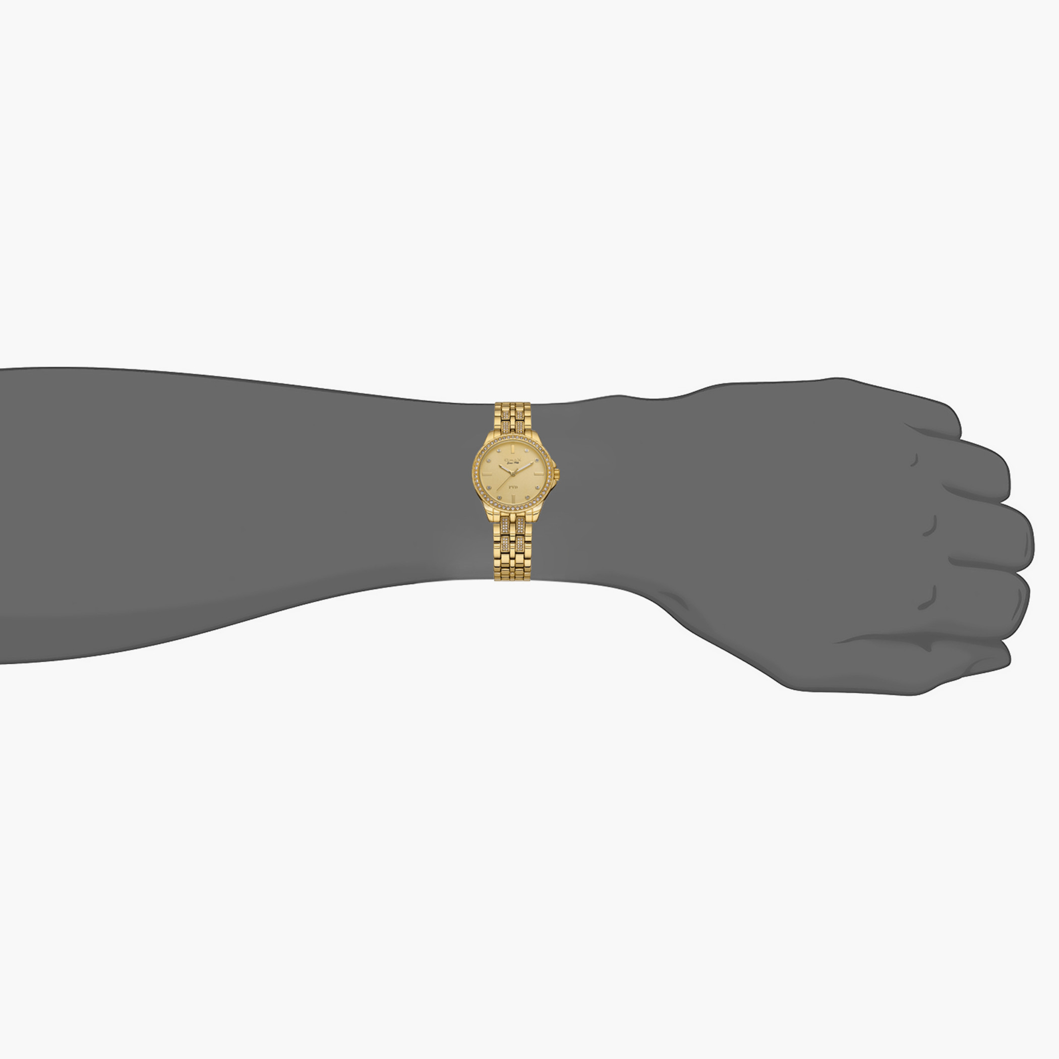 Omax Women Gold Dial Analog Watch with Gold Strap - 00JSS014Q001-women-watchesandjewellery-watches-image-4