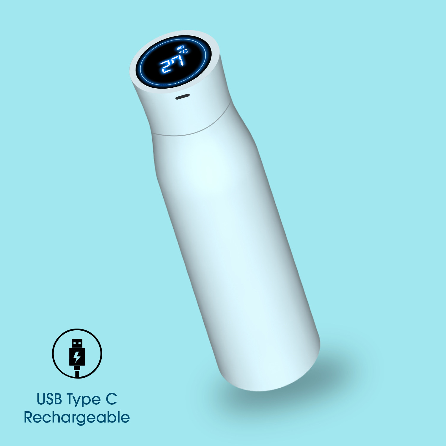 Findz UV LED Sterilization Smart Vacuum Water Bottle with Display - 500 ml-school-waterbottles-image-4