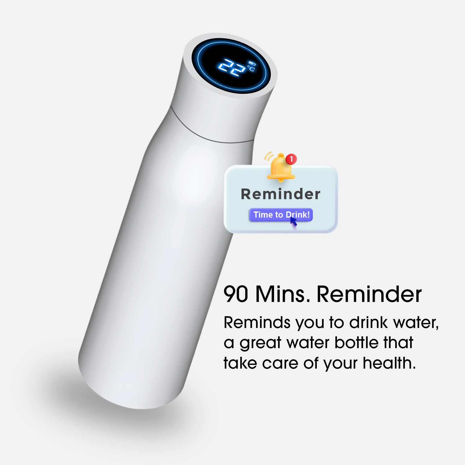 Findz UV LED Sterilization Smart Vacuum Water Bottle with Display - 500 ml-school-waterbottles-image-5