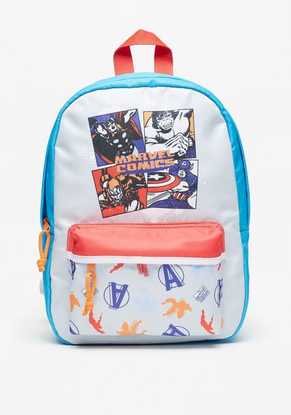 Avengers Print Backpack with Adjustable Straps and Zip Closure-Boy%27s Backpacks-image-0