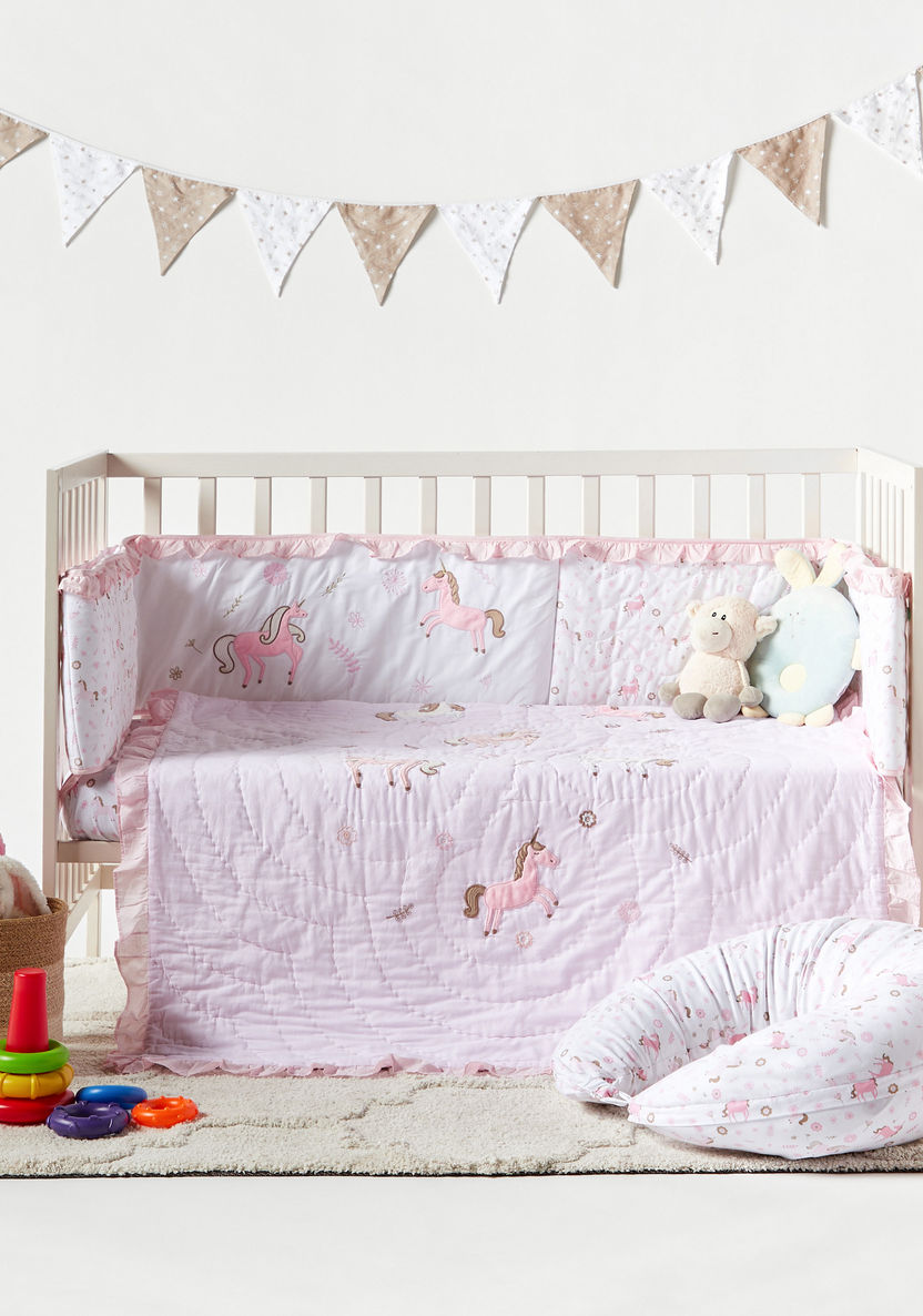 Giggles Printed Cot Bumper - 400x30 cms-Baby Bedding-image-4