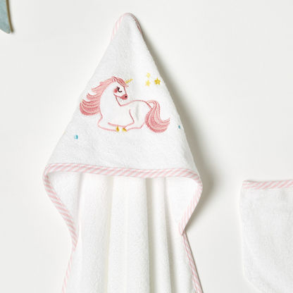 Juniors Embroidered Hooded Towel and Mitten Set-Towels and Flannels-image-1