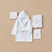 Giggles Swan Applique Hooded Bathrobe with Hooded Towel and Washcloth-Towels and Flannels-thumbnailMobile-0