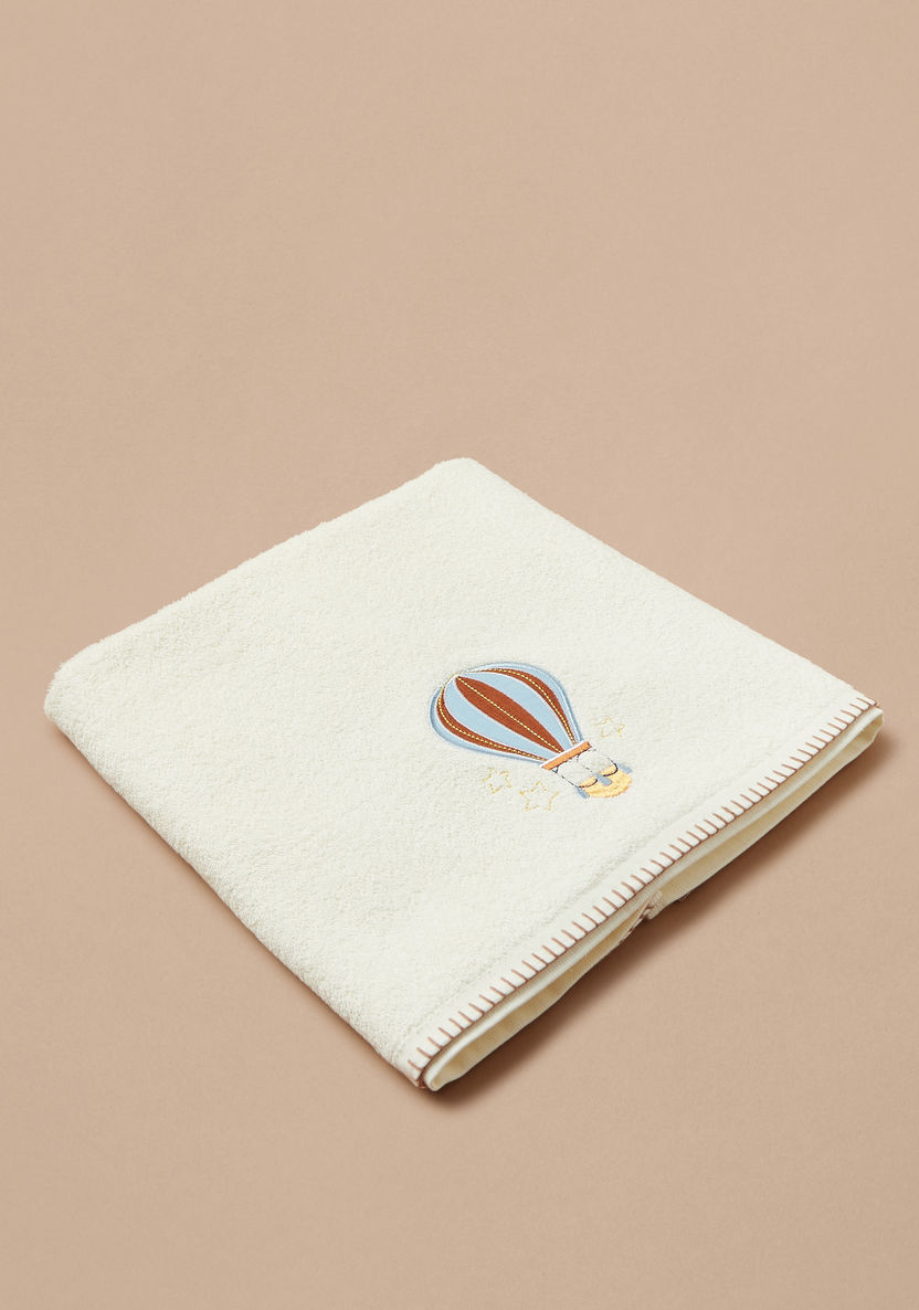 Juniors Air Balloon Applique Detail Towel - 60x120 cm-Towels and Flannels-image-0