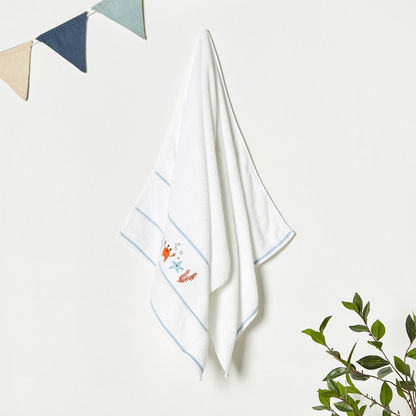 Juniors Sea Theme Embroidered Towel - 60x120 cm-Towels and Flannels-image-0