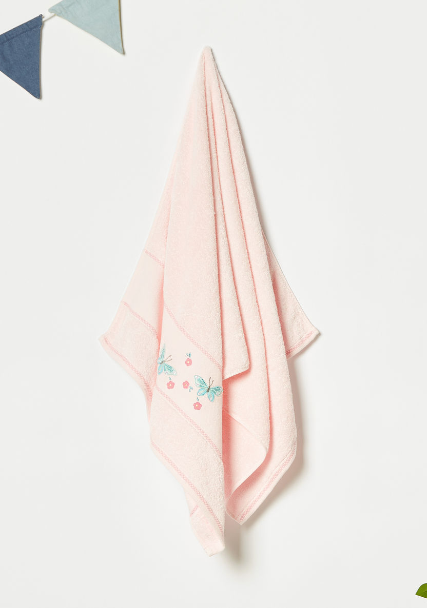Juniors Butterfly Embroidered Towel - 60x120 cm-Towels and Flannels-image-0