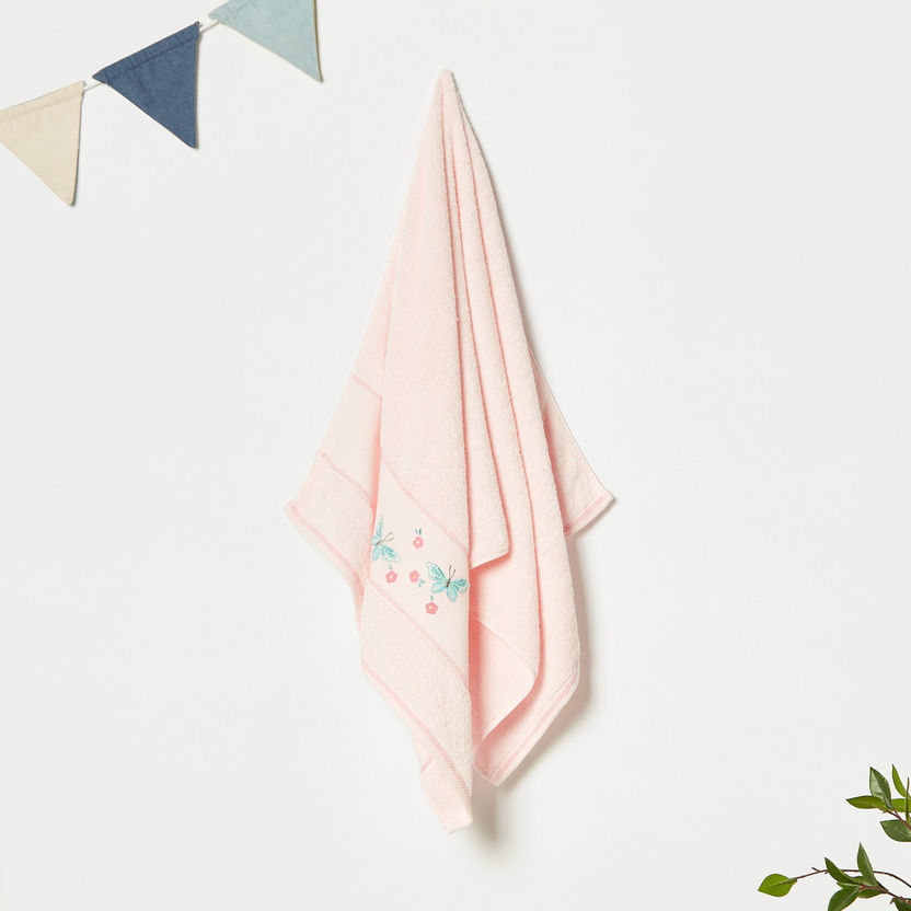 Juniors Butterfly Embroidered Towel - 60x120 cm-Towels and Flannels-image-0
