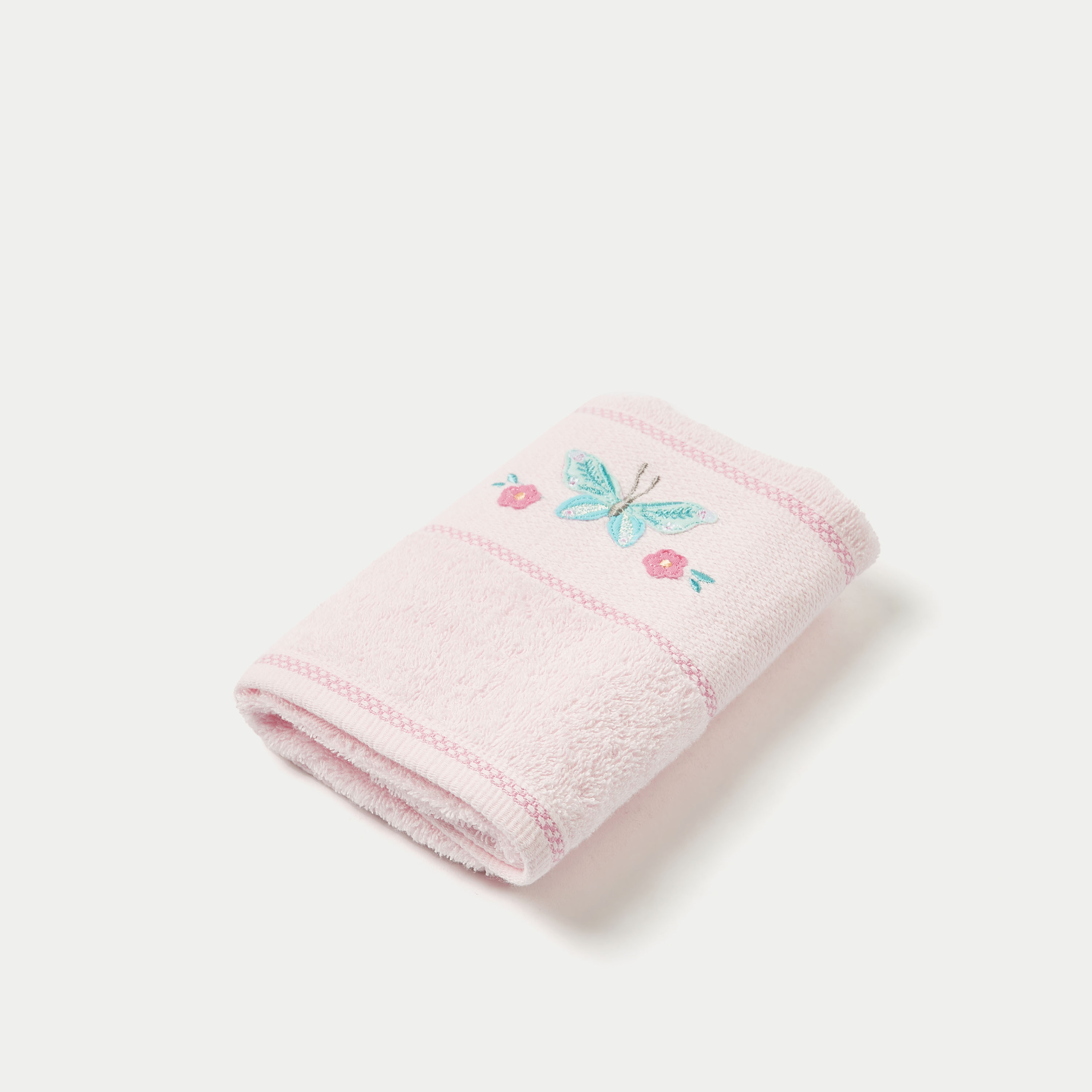 Juniors Butterfly Embroidered Towel - 38x76 cms-baby-bathandcare-towels-image-1