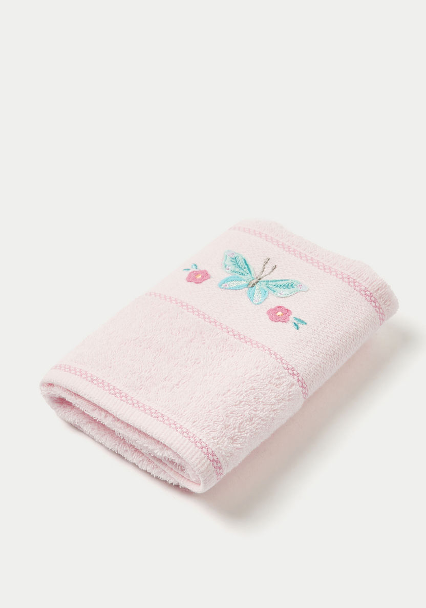 Juniors Butterfly Embroidered Towel - 38x76 cms-Towels and Flannels-image-0