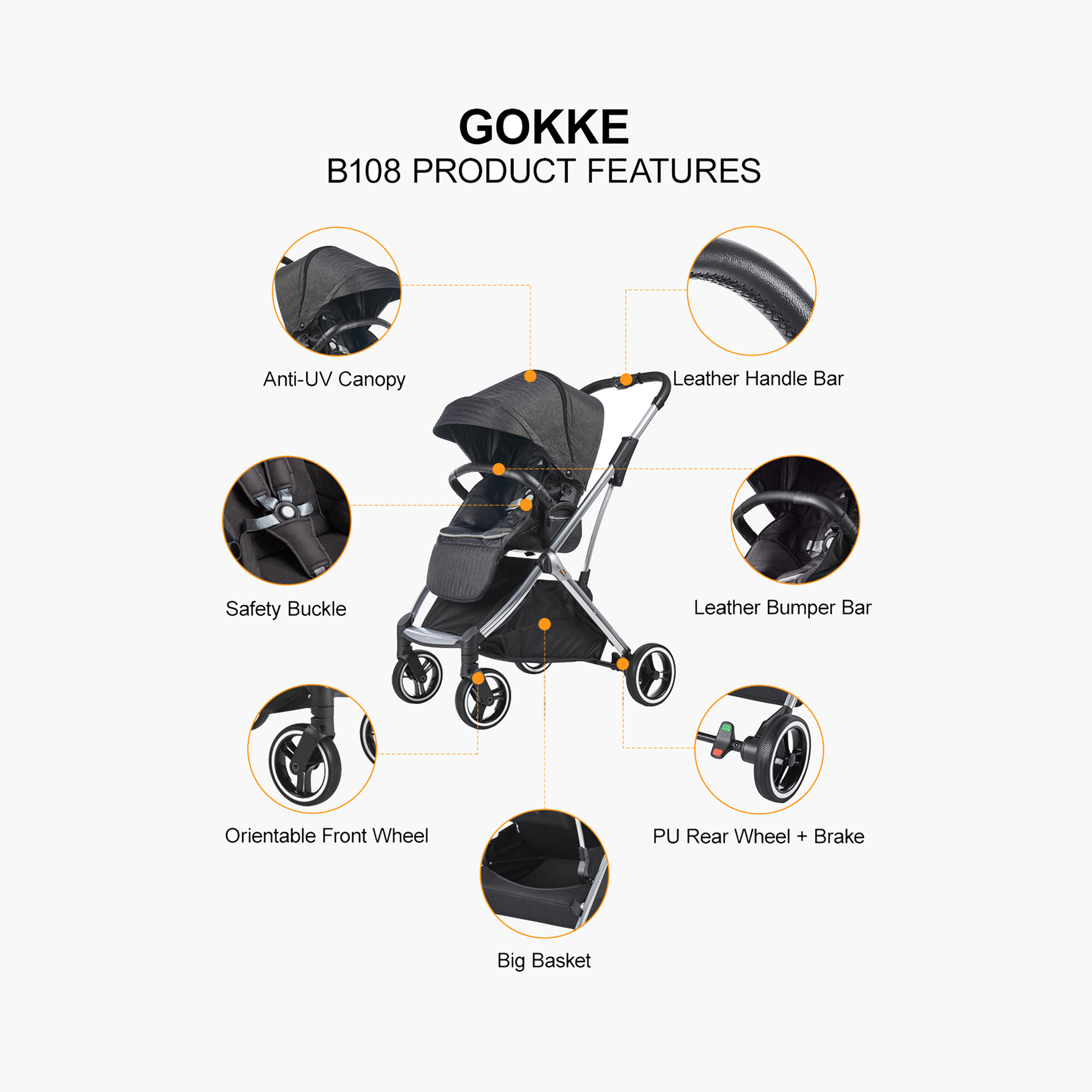 GOKKE Reversible Baby Stroller with Canopy-baby-gear-strollersandprams-strollers-image-3