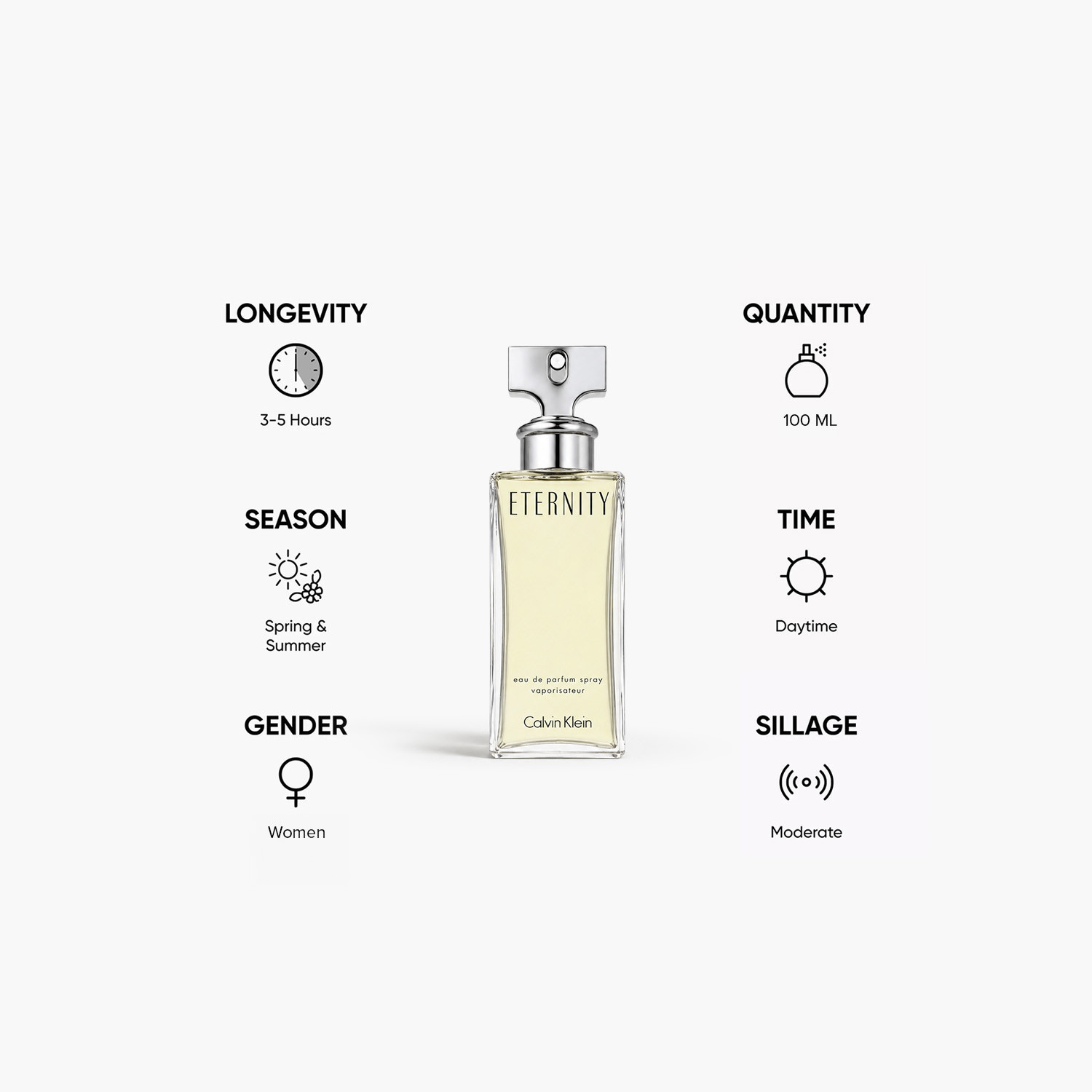 Calvin Klein Eternity Eau De Toilette Natural Spray for Women - 100 ml-beautyandpersonalcare-fragrance-women-image-5