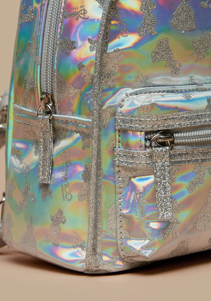 Disney Hologram Backpack with Adjustable Straps and Zip Closure