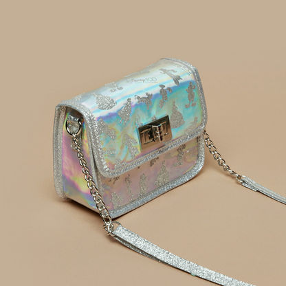 Disney Hologram Crossbody Bag with Button Closure-Girl%27s Bags-image-1