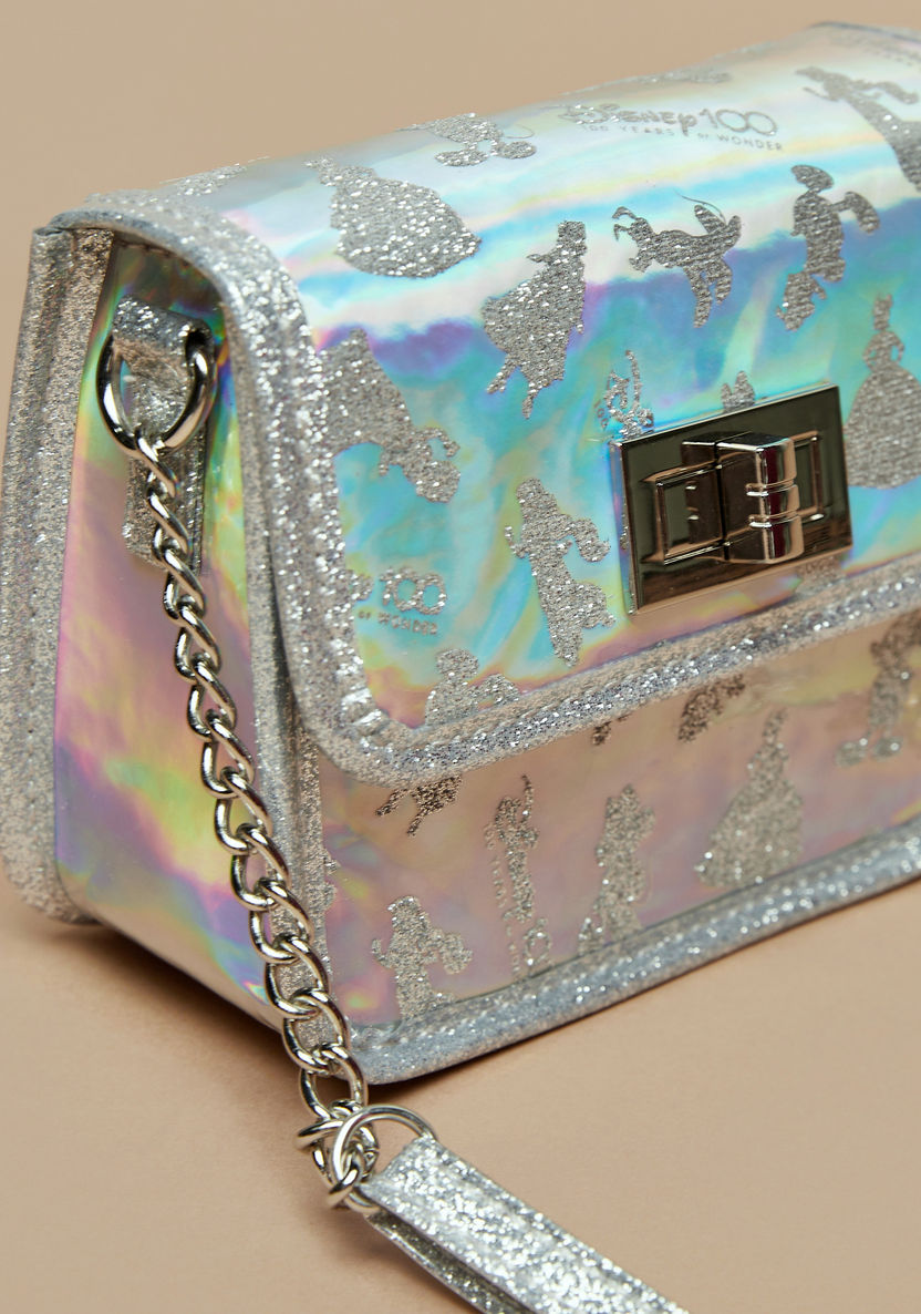 Disney Hologram Crossbody Bag with Button Closure-Girl%27s Bags-image-2
