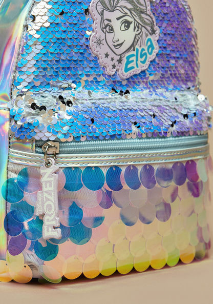Disney Frozen Embellished Backpack with Adjustable Straps and Zip Closure-Girl%27s Backpacks-image-2