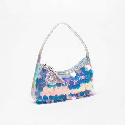 Disney Frozen Sequinned Baguette Bag with Zip Closure-Girl%27s Bags-image-1