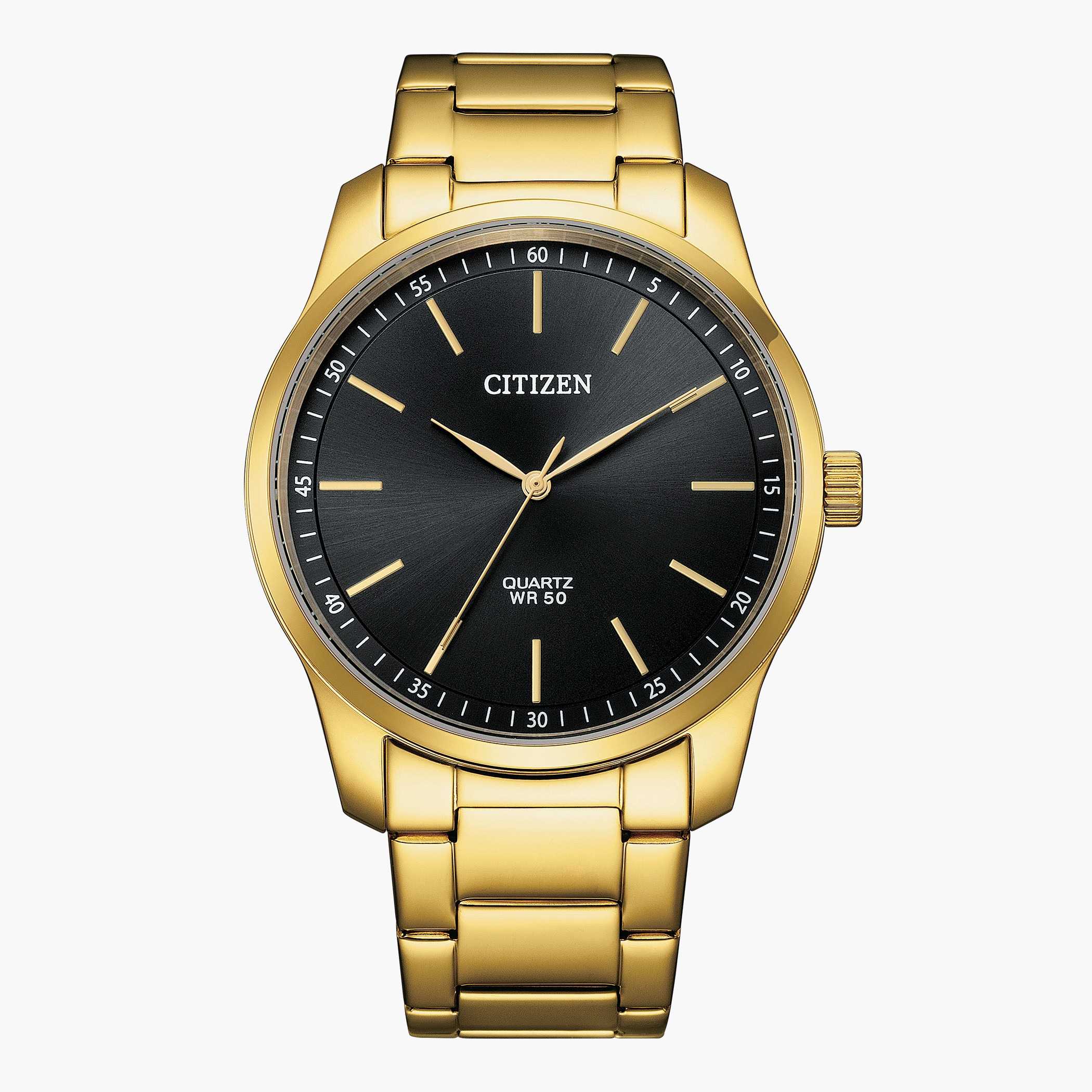 Citizen quartz watch deals gold mens