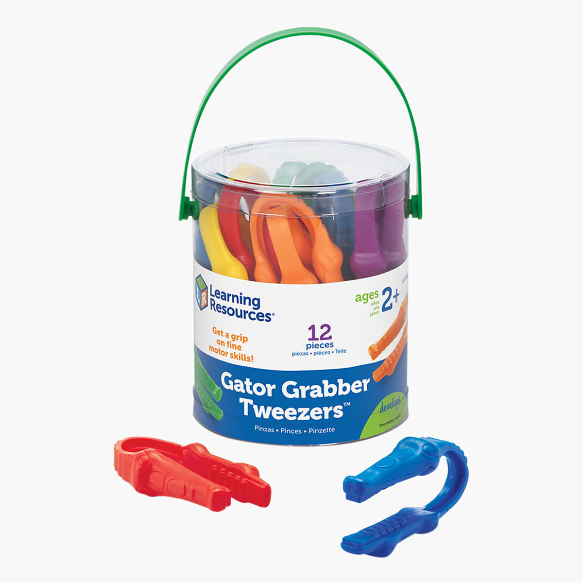 Learning Resources 12-Piece Gator Grabber Tweezer Set-toys-educational-stemtoys-image-1