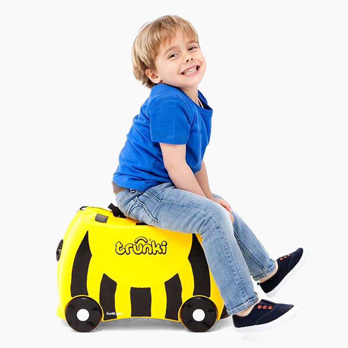 Trunki Bernard Bumble Bee Print Ride-On Suitcase-travel-kidstrolleyandbags-image-5