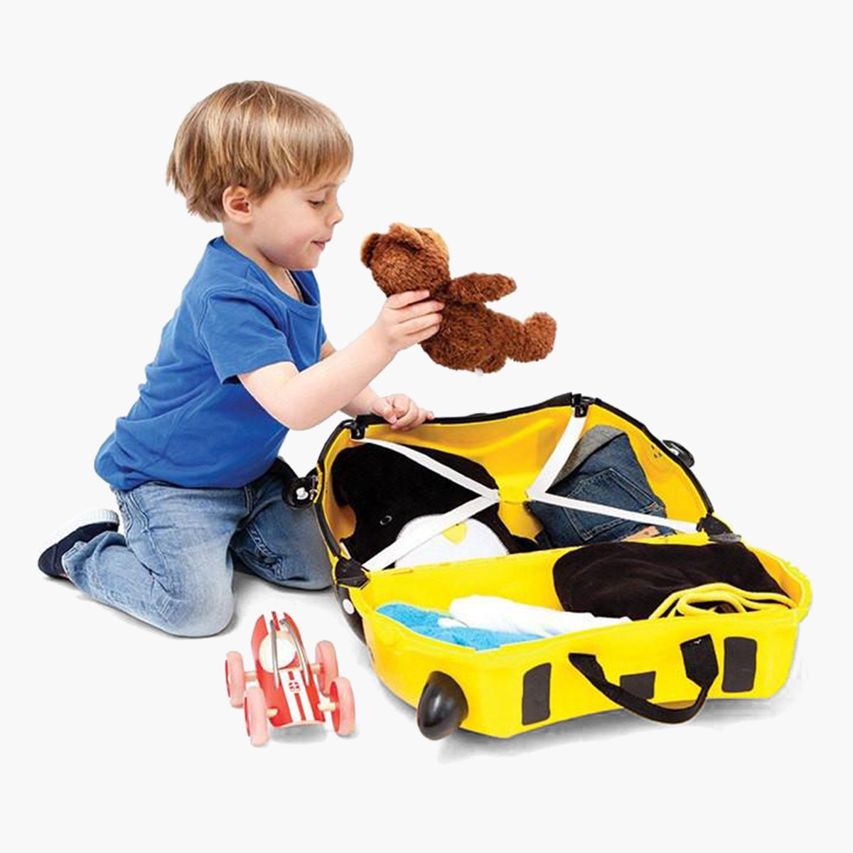 Trunki Bernard Bumble Bee Print Ride-On Suitcase-travel-kidstrolleyandbags-image-4