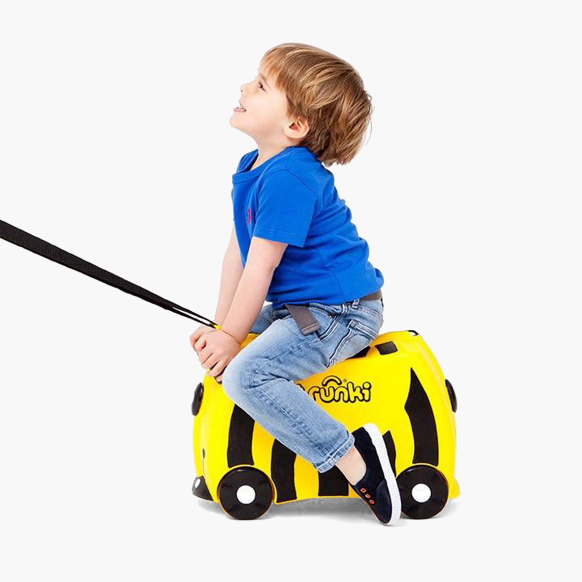 Trunki Bernard Bumble Bee Print Ride-On Suitcase-travel-kidstrolleyandbags-image-1