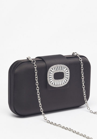 Celeste Embellished Clutch with Chain Strap-Wallets & Clutches-image-1