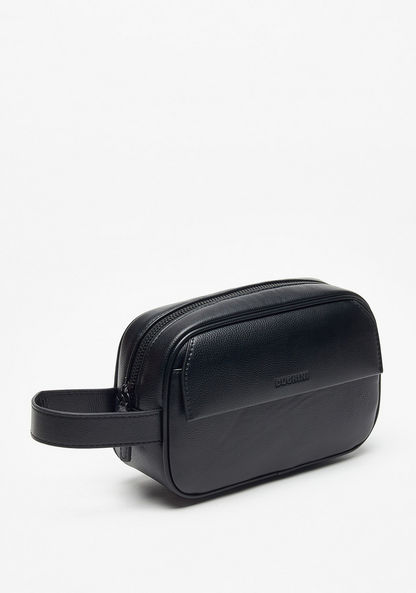 Duchini Textured Pouch with Zip Closure and Wrist Handle-Men%27s Wallets%C2%A0& Pouches-image-1