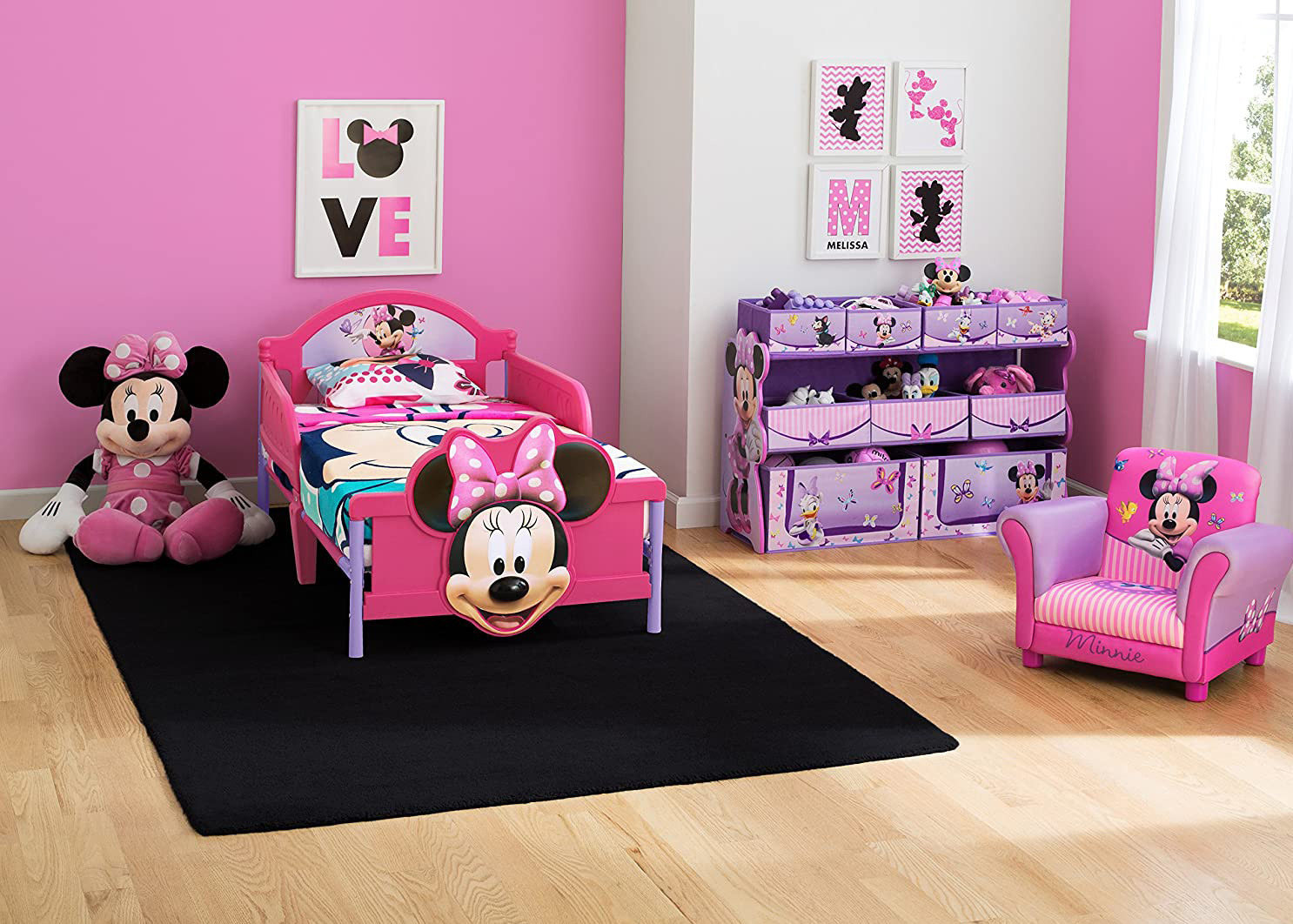 Disney Minnie Mouse 3D Footboard Toddler Bed with Guardrail-baby-nursery-furniture-cribsandbeds-beds-image-2