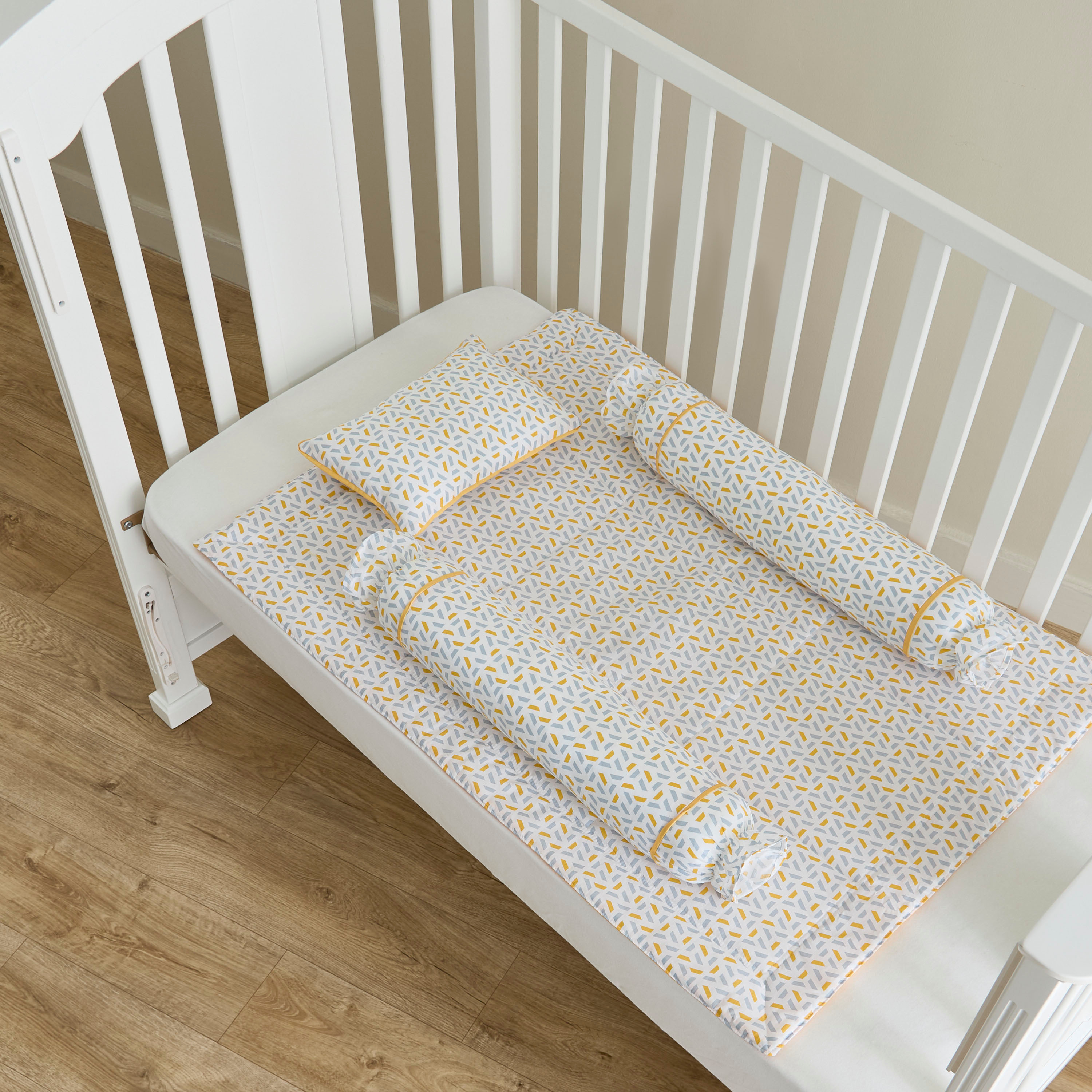 Juniors 4-Piece Printed Bolster and Mat Set-baby-nursery-babybedding-image-3