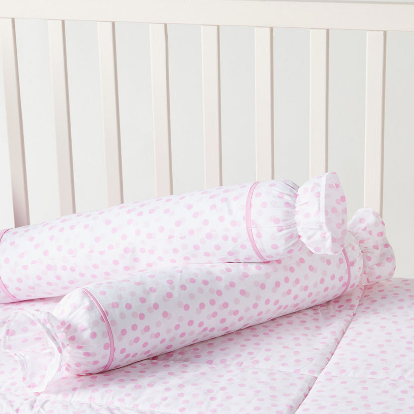 Juniors 2-Piece Polka Dot Print Bolster Set with Mat and Pillow-Baby Bedding-image-4
